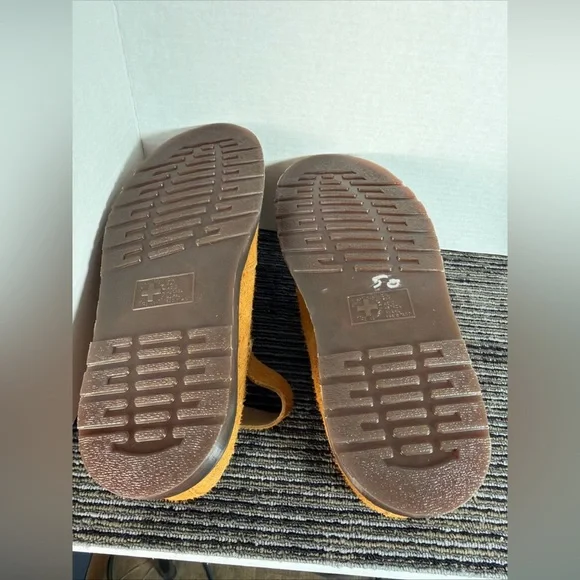 Dr Martens Isham Faux Shearling Long Napped Suede Slingback Mules-men 13 Wmn 12 - Picture 10 of 10